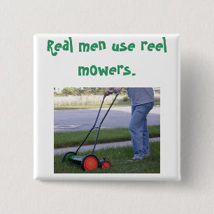 Macaron Carré 5 Cm Les "vrais hommes goupille utilisent de bobine