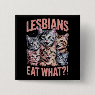 Macaron Carré 5 Cm Lesbiennes Mangent Quoi Drôle Chat Lesbienne Fiert