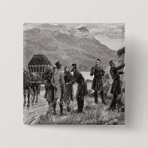 Macaron Carré 5 Cm L'état de l'Irlande