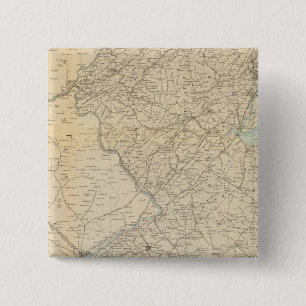 Macaron Carré 5 Cm L'État du New Jersey, 1877