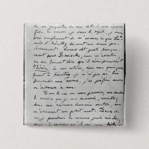 Macaron Carré 5 Cm Lettre de Zola à Edouard Manet 1868