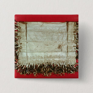 Macaron Carré 5 Cm Lettre médiévale de protestation du bohémien