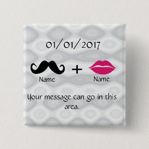 Macaron Carré 5 Cm Lèvres et moustache