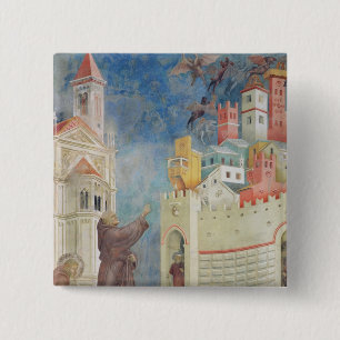 Macaron Carré 5 Cm L'expulsion des diables d'Arezzo, 1297-99