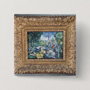 Macaron Carré 5 Cm L'herbe de sur de Dejeuner de Paul Cezanne  ,