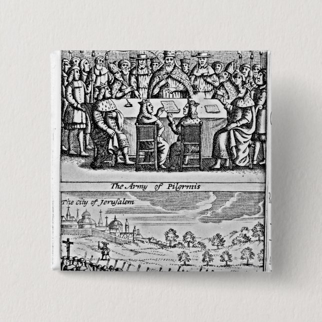 Macaron Carré 5 Cm L'histoire de la Guerre Sainte : (Devant)
