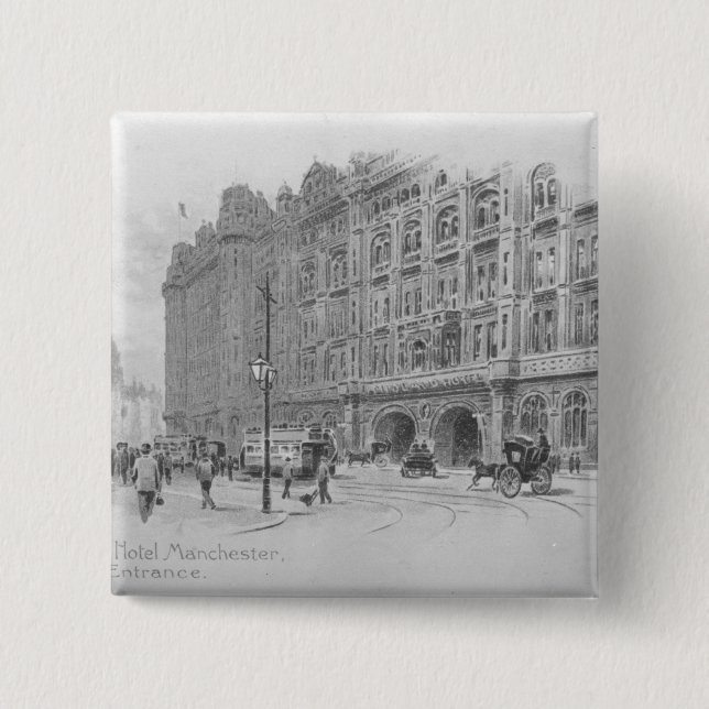 Macaron Carré 5 Cm L'hôtel intérieur, Manchester, c.1910 (Devant)