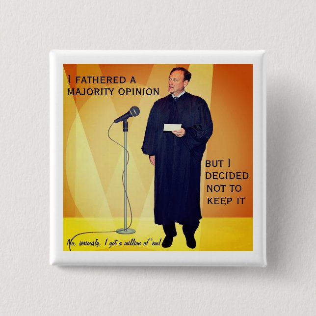 Macaron Carré 5 Cm L'hypocrisie d'Alito (Devant)