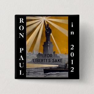 Macaron Carré 5 Cm liberté 2012 de Ron Paul