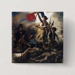 Macaron Carré 5 Cm Liberté menant les personnes