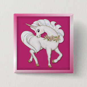 Macaron Carré 5 Cm licorne blanche