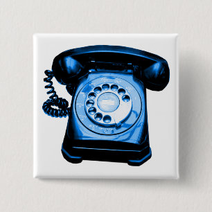 Macaron Carré 5 Cm Ligne bleue