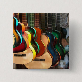 Macaron Carré 5 Cm Lignes et bouton de courbes