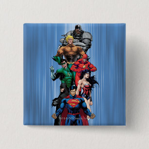 Macaron Carré 5 Cm Ligue de la justice - Groupe 3