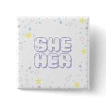 Lilac Star Confetti Elle/Ses Pronouns