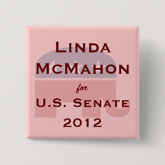 Macaron Carré 5 Cm Linda McMahon pour le bouton de sénat des