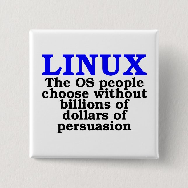 Macaron Carré 5 Cm Linux. Les personnes d'OS choisissent… (Devant)