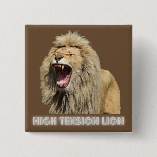 Macaron Carré 5 Cm Lion haute tension