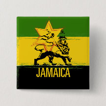 Lion jamaïcain de bouton de Judah