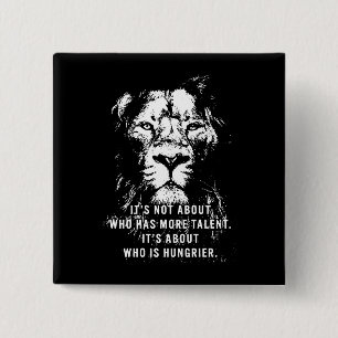 Macaron Carré 5 Cm Lion - Mots Motivationnels - Inspiration