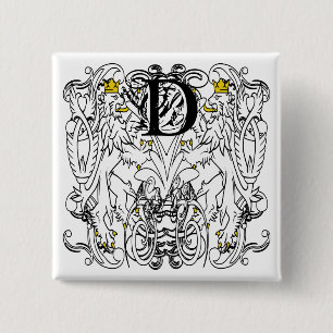 Macaron Carré 5 Cm Lion Rampant Renaissance Mariage