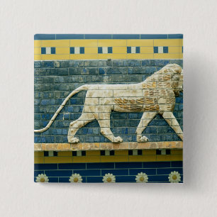 Macaron Carré 5 Cm Lion représentant Ishtar