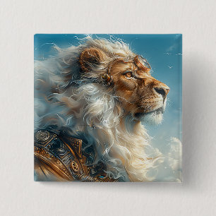 Macaron Carré 5 Cm Lion Steampunk