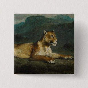 Macaron Carré 5 Cm Lionne reposant, c.1855 (huile sur le panneau)