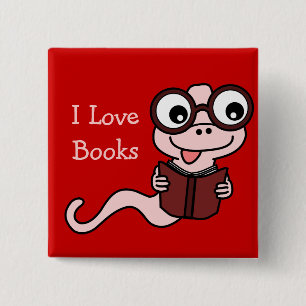 Macaron Carré 5 Cm Lire un mois du livre : I Love Books