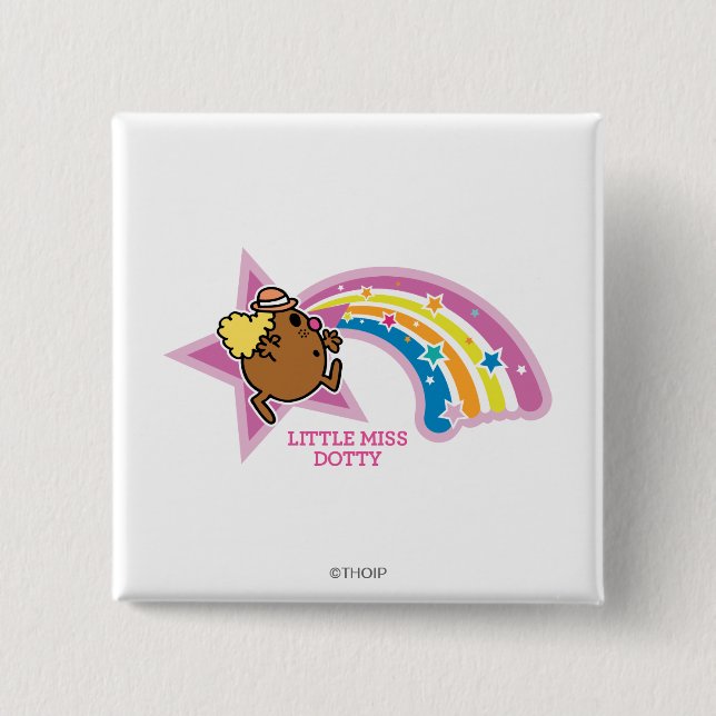 Macaron Carré 5 Cm Little Miss Dotty | Chasing Rainbows (Devant)