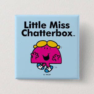 Macaron Carré 5 Cm Little Miss Little Miss Chatterbox est si chatty