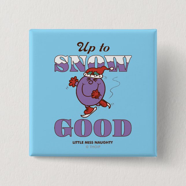 Macaron Carré 5 Cm Little Miss Naughty Up to Snow Good (Devant)