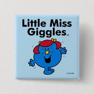 Macaron Carré 5 Cm Little Miss   Petite Miss Giggles Aime Rire