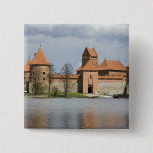 Macaron Carré 5 Cm Lituanie, Trakai. Château de l'île 2