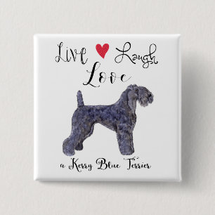 Macaron Carré 5 Cm Live Laugh Love a Kerry Button