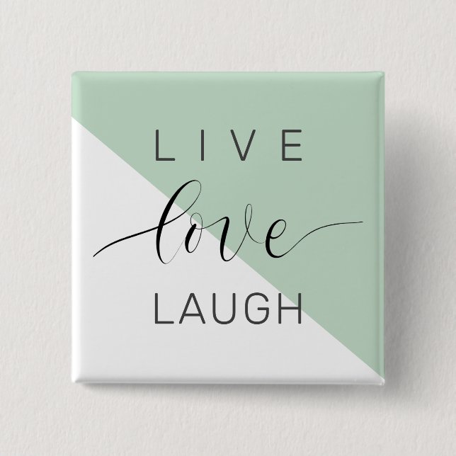 Macaron Carré 5 Cm Live Love Lauder Motivation Positive Citation (Devant)