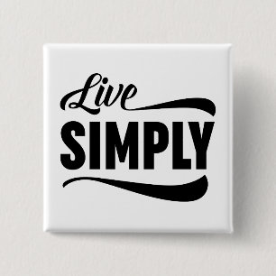 Macaron Carré 5 Cm Live Simply Typographie