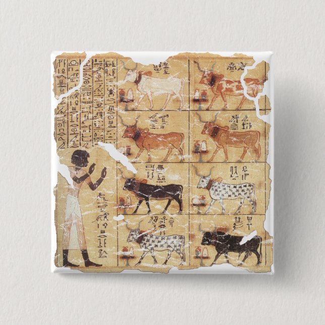 Macaron Carré 5 Cm Livre des Morts-Maiherperi-1479bc (Devant)
