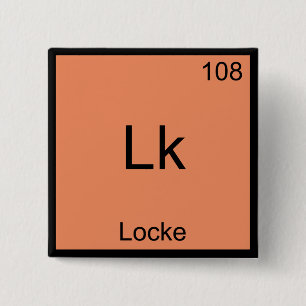 Macaron Carré 5 Cm Lk - Locke Funny Element Chemistry Symbole T-shirt