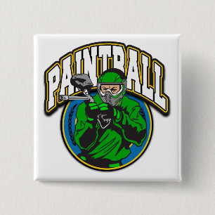 Macaron Carré 5 Cm Logo de Paintball