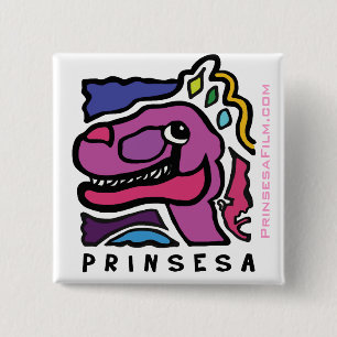 Macaron Carré 5 Cm Logo de Prinsesa - bouton carré