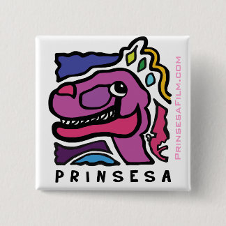 Macaron Carré 5 Cm Logo de Prinsesa - bouton carré