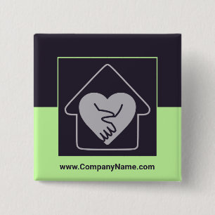 Macaron Carré 5 Cm Logo sur mesure et promotion du texte personnalisé