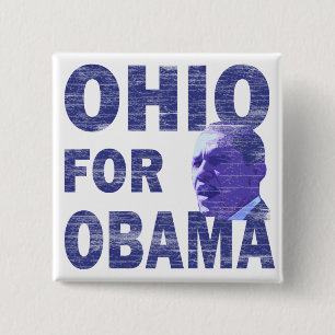 Macaron Carré 5 Cm L'Ohio pour le bouton carré d'Obama Pinback
