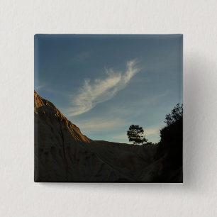 Macaron Carré 5 Cm Lone Torrey Pine Californie Sunset Paysage