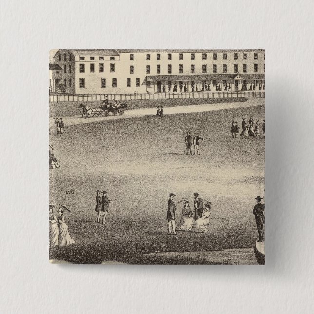 Macaron Carré 5 Cm Long Beach House, Long Beach, NJ (Devant)