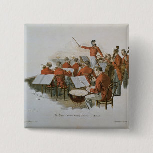 Macaron Carré 5 Cm L'orchestre de Johann Strauss à une boule de cour