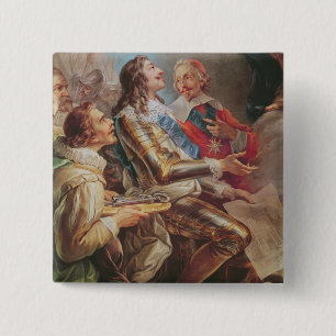 Macaron Carré 5 Cm Louis XIII consacrant l'église de Notre-Dame