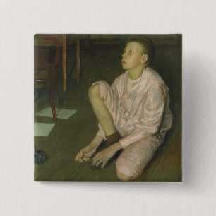 Macaron Carré 5 Cm Loup, le fils de l'artiste, 1900