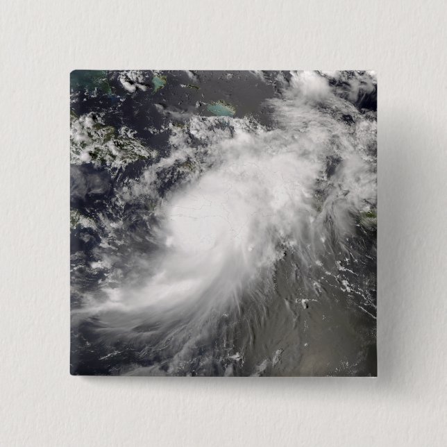 Macaron Carré 5 Cm L'ouragan Gustav sur Hispaniola (Devant)